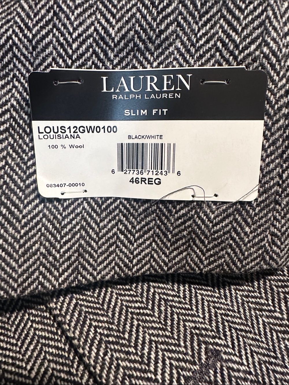 NWT Lauren Ralph Lauren Men's Gray Herringbone Sport Coat - Picture 3 of 11